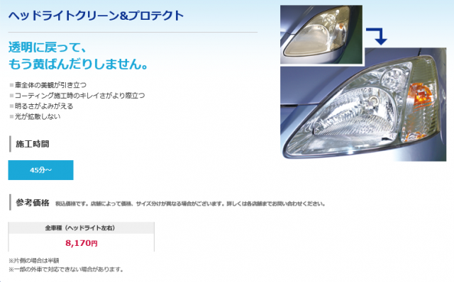ヘッドライトクリーン プロテクト キレイを 長く のカーコーティング Keeper